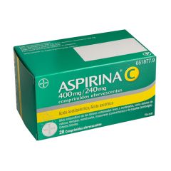Aspirina400/240 mg 20 comprimidos efervescentes