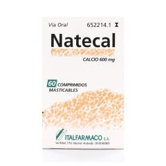 Natecal 600 mg 60 comprimidos masticables