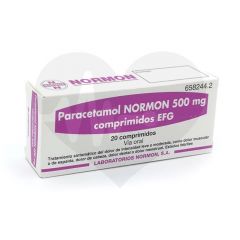Paracetamol Normon 500 mg comprimidos EFG 20 u