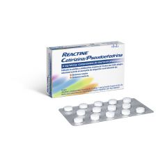 Reactine cetirizina/pseudoefeDrina 5/120 mg 14 comprimidos