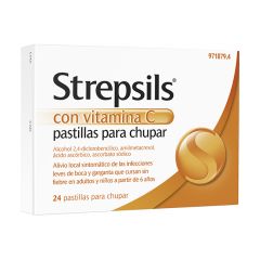 Strepsils con vitamina24 pastillas para chupar