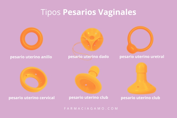 tipos pesarios uterinos o vaginales